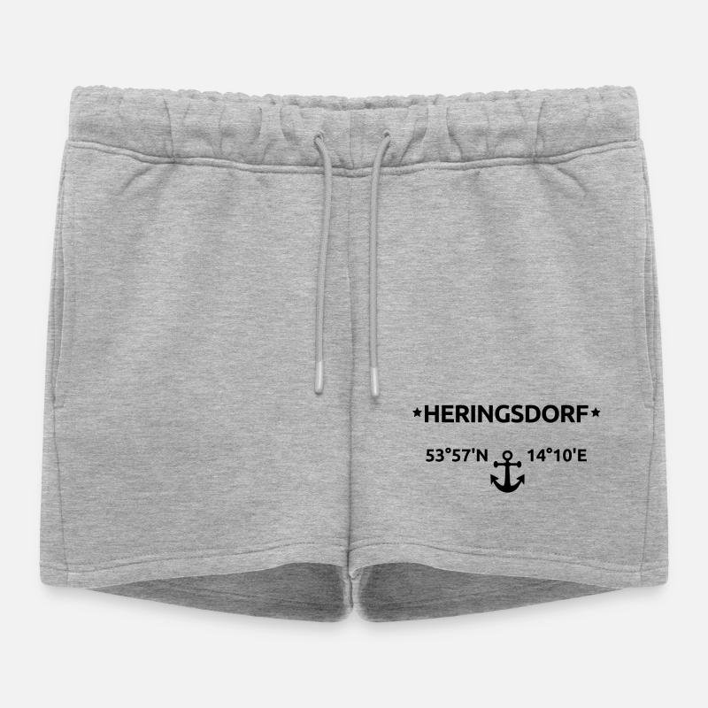 Heringsdorf Coordinates - Women’s Premium Organic Sweatshorts - heather grey