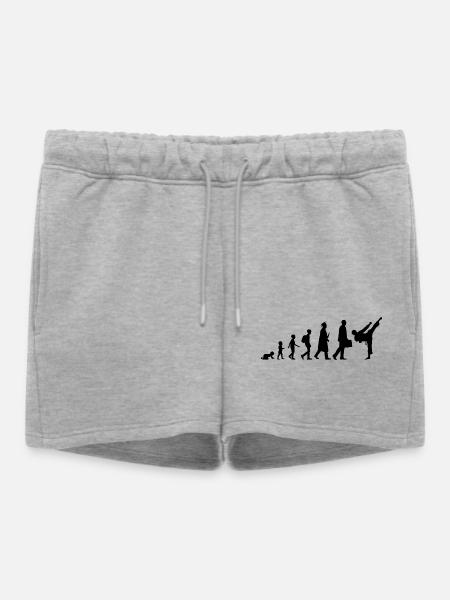 Entwicklung eines Karateka - Frauen Premium Organic Sweatshorts - Grau meliert