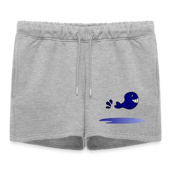 HOLIDAY. HAPPY HOLIDAYS. MISTRESS. MASTER. TEACHER - Women’s Premium Organic Sweatshorts - heather grey - Front - AI Model Female 172 light (172cm)