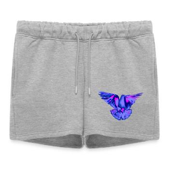 Bleu tourterelle - Short de survêtement femme premium - gris chiné - Devant - AI Model Female 172 light (172cm)