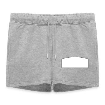 Champ d’écriture blanc | champ de texte - Short de survêtement femme premium - gris chiné - Devant - AI Model Female 172 light (172cm)
