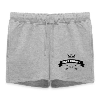 Best Mom - Mother's Day - Women’s Premium Organic Sweatshorts - heather grey - Front - AI Model Female 172 light (172cm)