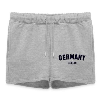 SELLIN Allemagne - Short de survêtement femme premium - gris chiné - Devant - AI Model Female 172 light (172cm)
