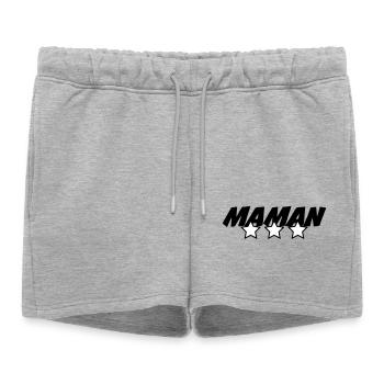 Maman d'Amour - Fête des Mères - Short de survêtement femme premium - gris chiné - Devant - AI Model Female 172 light (172cm)