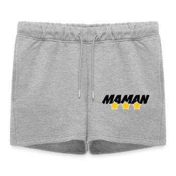 Maman d'Amour - Mother's Day - Women’s Premium Organic Sweatshorts - heather grey - Front - AI Model Female 172 light (172cm)
