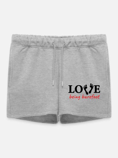 love being barefoot Version 2 - love to be barefoot - Women’s Premium Organic Sweatshorts - heather grey