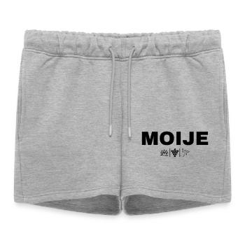 MOIJE - Short de survêtement femme premium - gris chiné - Devant - AI Model Female 172 light (172cm)