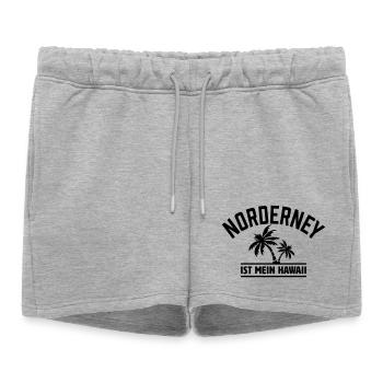 Norderney est mon Hawaï - Short de survêtement femme premium - gris chiné - Devant - AI Model Female 172 light (172cm)