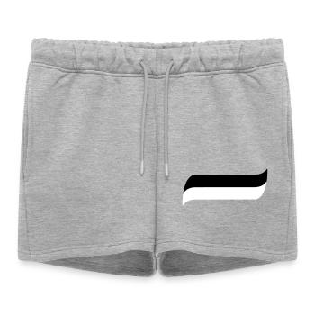 Siyah Beyaz - Short de survêtement femme premium - gris chiné - Devant - AI Model Female 172 light (172cm)