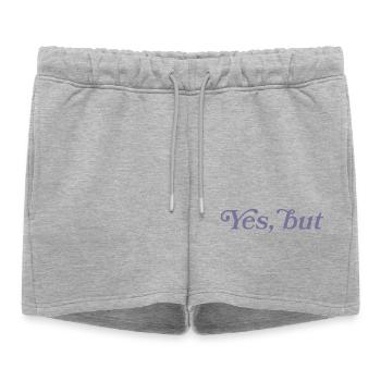 Ja, aber... - Short de survêtement femme premium - gris chiné - Devant - AI Model Female 172 light (172cm)