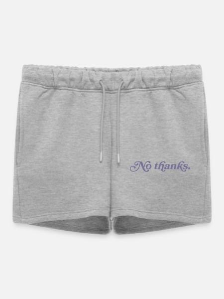 Non merci. - Short de survêtement femme premium - gris chiné