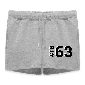 FB63 2025 - Short de survêtement femme premium - gris chiné - Devant - AI Model Female 172 light (172cm)
