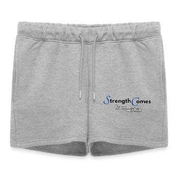 La force vient de l’intérieur - Short de survêtement femme premium - gris chiné - Devant - AI Model Female 172 light (172cm)