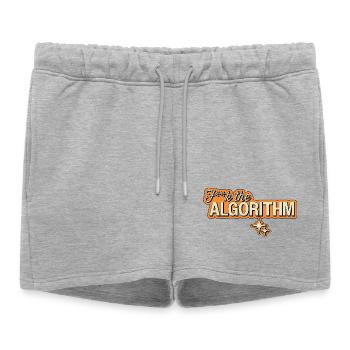 Fk l’algorithme – Rébellion numérique - Short de survêtement femme premium - gris chiné - Devant - AI Model Female 172 light (172cm)