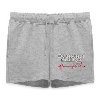 Schlager Party , Schlager Musique , Battement de cœur - Short de survêtement femme premium - gris chiné - Devant - AI Model Female 172 light (172cm)