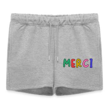 MISTRESS. THANK YOU. THANK YOU MISTRESS. GIFT - Women’s Premium Organic Sweatshorts - heather grey - Front - AI Model Female 172 light (172cm)