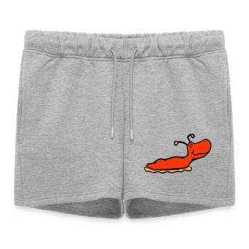 Slug snail without shell smiles - Women’s Premium Organic Sweatshorts - heather grey - Front - AI Model Female 172 light (172cm)