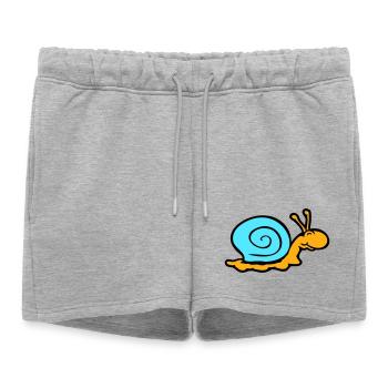 snail shell snail slug smiles sweetly - Women’s Premium Organic Sweatshorts - heather grey - Front - AI Model Female 172 light (172cm)
