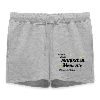 Des moments magiques - Short de survêtement femme premium - gris chiné - Devant - AI Model Female 172 light (172cm)