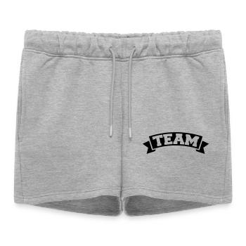 Équipe - Short de survêtement femme premium - gris chiné - Devant - AI Model Female 172 light (172cm)