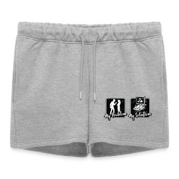 Échographiste Mon problème Mon pictogramme Maman Échographie - Short de survêtement femme premium - gris chiné - Devant - AI Model Female 172 light (172cm)