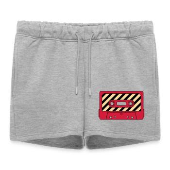 Cassette Retro Mixtape – Music Cult Motif - Women’s Premium Organic Sweatshorts - heather grey - Front - AI Model Female 172 light (172cm)