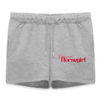 Cavalière professionnelle - Short de survêtement femme premium - gris chiné - Devant - AI Model Female 172 light (172cm)