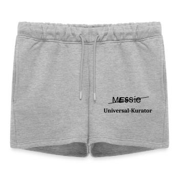 Messie - Short de survêtement femme premium - gris chiné - Devant - AI Model Female 172 light (172cm)