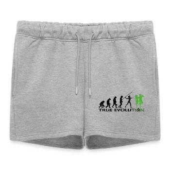 Évolution vers la danse traditionnelle irlandaise - Short de survêtement femme premium - gris chiné - Devant - AI Model Female 172 light (172cm)