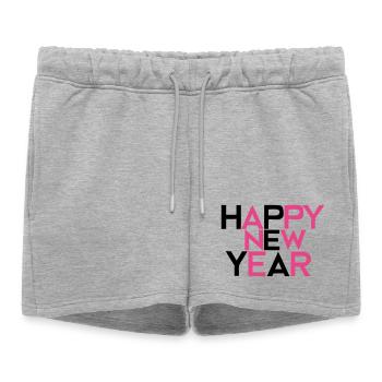 Bonne Année #2 - Short de survêtement femme premium - gris chiné - Devant - AI Model Female 172 light (172cm)