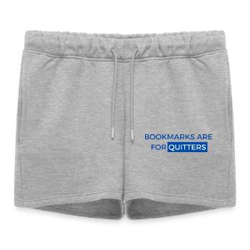 Les marque-pages, c’est pour les affiches ! Conception de livres - Short de survêtement femme premium - gris chiné - Devant - AI Model Female 172 light (172cm)