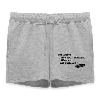 Augmenter les opportunités - Short de survêtement femme premium - gris chiné - Devant - AI Model Female 172 light (172cm)