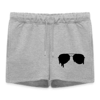 Lunettes de pilote - Short de survêtement femme premium - gris chiné - Devant - AI Model Female 172 light (172cm)