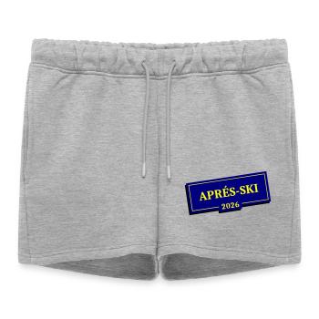 Après-ski 2026 - Short de survêtement femme premium - gris chiné - Devant - AI Model Female 172 light (172cm)