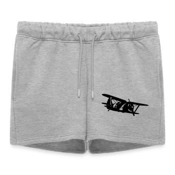 Biplan i-153 - Short de survêtement femme premium - gris chiné - Devant - AI Model Female 172 light (172cm)