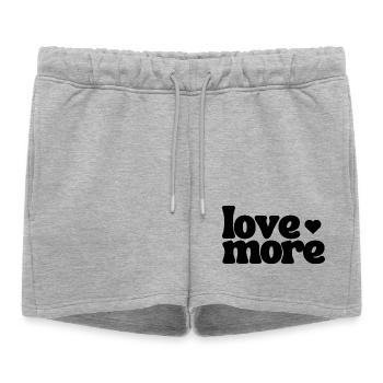 Aimez plus - Short de survêtement femme premium - gris chiné - Devant - AI Model Female 172 light (172cm)