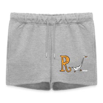 Rente actuelle 2026 - Retraite - Rente - Short de survêtement femme premium - gris chiné - Devant - AI Model Female 172 light (172cm)