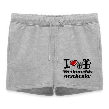J’adore les cadeaux de Noël - Short de survêtement femme premium - gris chiné - Devant - AI Model Female 172 light (172cm)