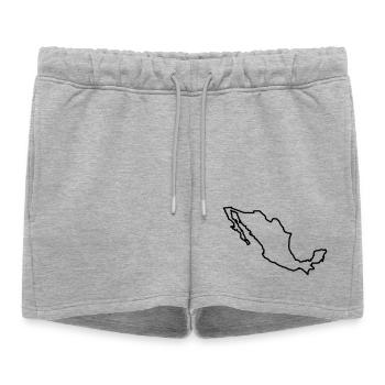 Aperçu du Mexique - Short de survêtement femme premium - gris chiné - Devant - AI Model Female 172 light (172cm)