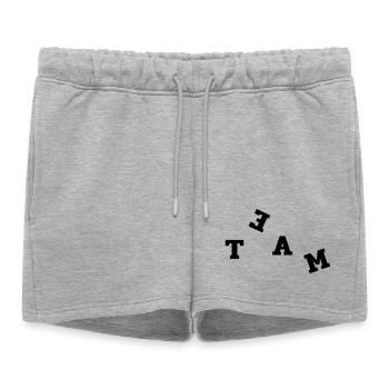 Équipe - Short de survêtement femme premium - gris chiné - Devant - AI Model Female 172 light (172cm)