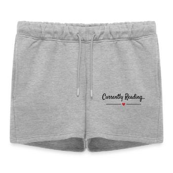 Je lis actuellement Bookworm Saying - Short de survêtement femme premium - gris chiné - Devant - AI Model Female 172 light (172cm)