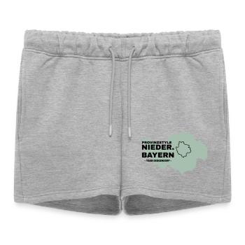 Basse-Bavière | DEGGENDORF - Short de survêtement femme premium - gris chiné - Devant - AI Model Female 172 light (172cm)