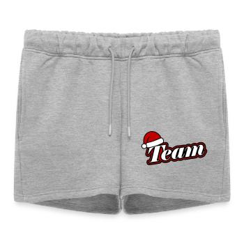 Équipe de Noël Père Noël Hat - Short de survêtement femme premium - gris chiné - Devant - AI Model Female 172 light (172cm)