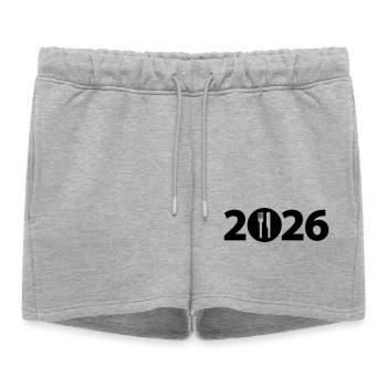 Chef 2026, Chef 2026, Restaurant 2026 - Short de survêtement femme premium - gris chiné - Devant - AI Model Female 172 light (172cm)
