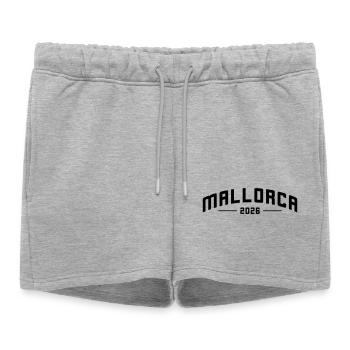 Majorque 2026 - Short de survêtement femme premium - gris chiné - Devant - AI Model Female 172 light (172cm)