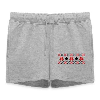 Hiver du Modèle Norvégien - Short de survêtement femme premium - gris chiné - Devant - AI Model Female 172 light (172cm)