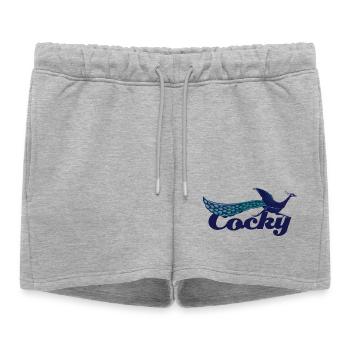Vol du Phénix Arrogant - Short de survêtement femme premium - gris chiné - Devant - AI Model Female 172 light (172cm)