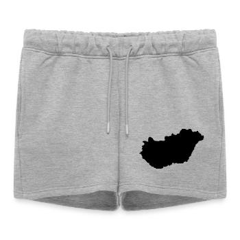 Hungary Country - Women’s Premium Organic Sweatshorts - heather grey - Front - AI Model Female 172 light (172cm)
