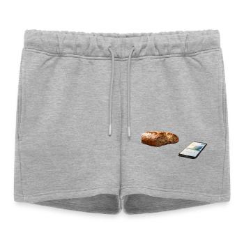 Pain - Short de survêtement femme premium - gris chiné - Devant - AI Model Female 172 light (172cm)