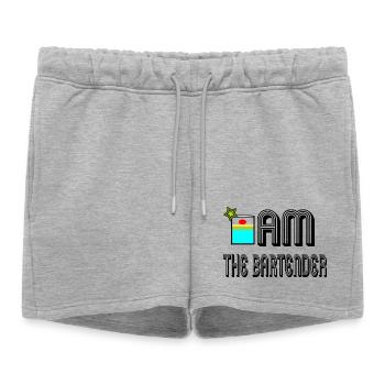 Je suis le barman - Short de survêtement femme premium - gris chiné - Devant - AI Model Female 172 light (172cm)